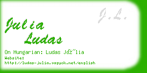 julia ludas business card